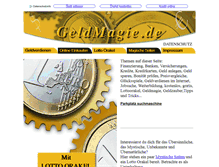 Tablet Screenshot of geldmagie.de